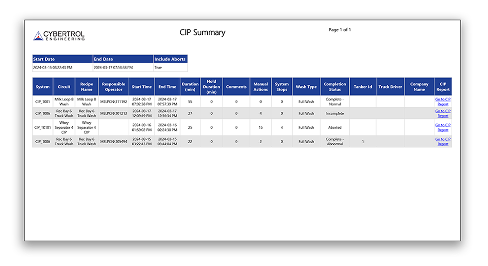 CIP Summary Report for Web 2