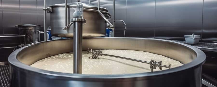 Cooking-milk-in-a-stainless-steel-tank-for-cheese-production