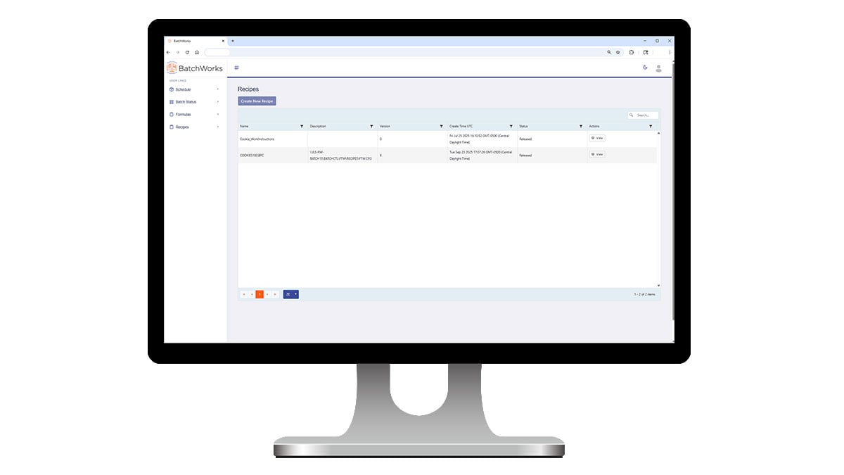 Cybertrol BatchWorks Interface Recipes