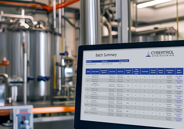 Batch Control and Recipe Management Report Dashboard