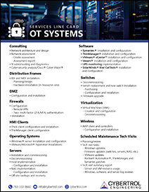 OT Systems Services Line Card