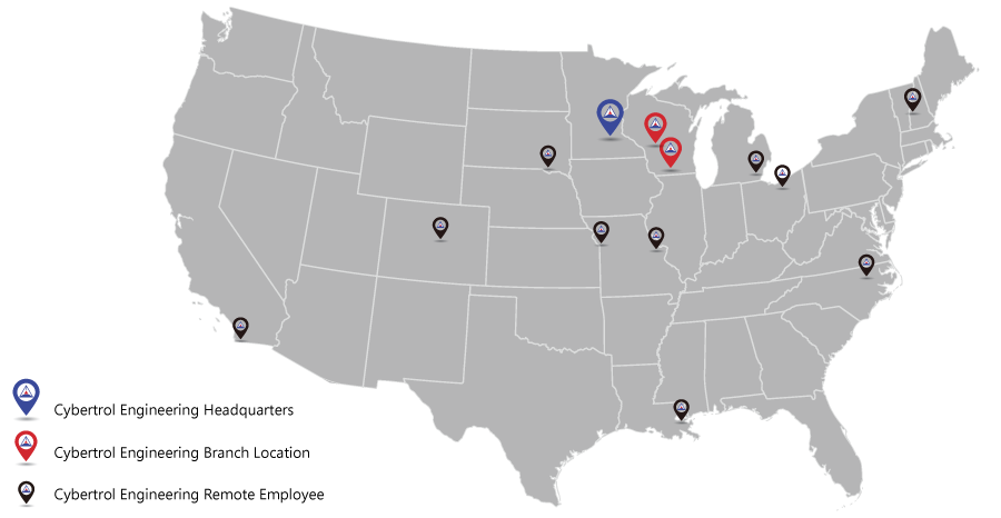 Cybertrol Engineering Locations US Map