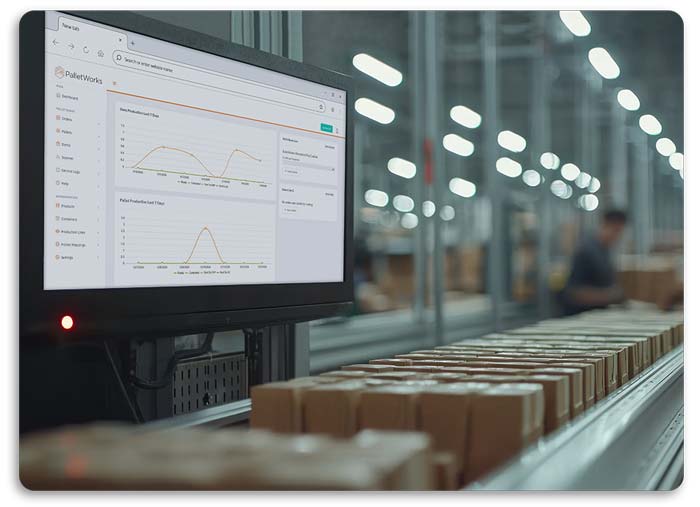 PalletWorks Real-time data web interface on the Production Line PalletWorks Real-time data web interface on the Production Line